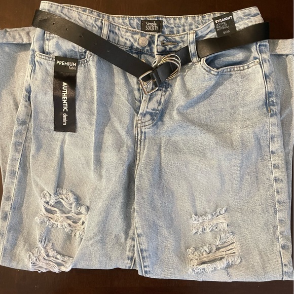 NWT Simple Society Jeans juniors Size 9 - Picture 2 of 6
